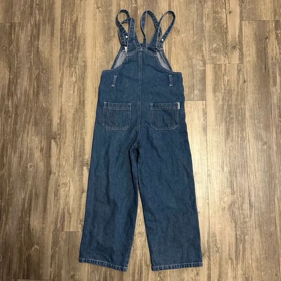 Vintage 90s Nickelodeon Rugrats Soccer Denim Overalls Size 6 Kids - Picture 7 of 8
